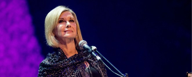 Olivia Newton-John performs onstage in 2017, several decades after the release of "Xanadu."