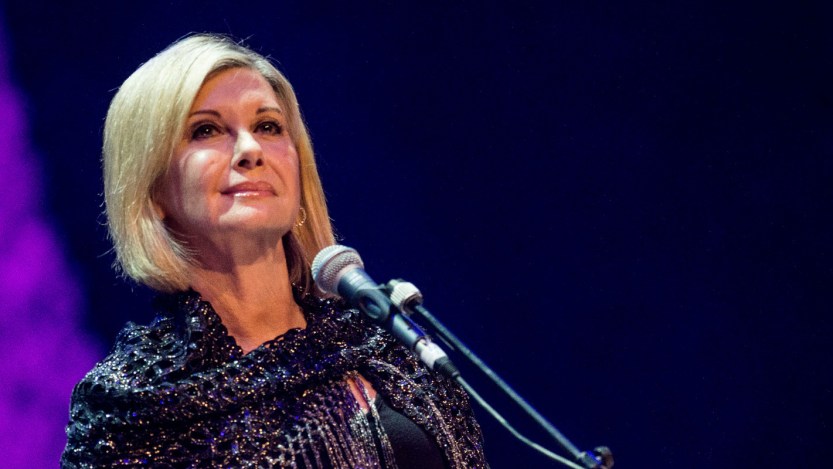 Olivia Newton-John performs onstage in 2017, several decades after the release of "Xanadu."