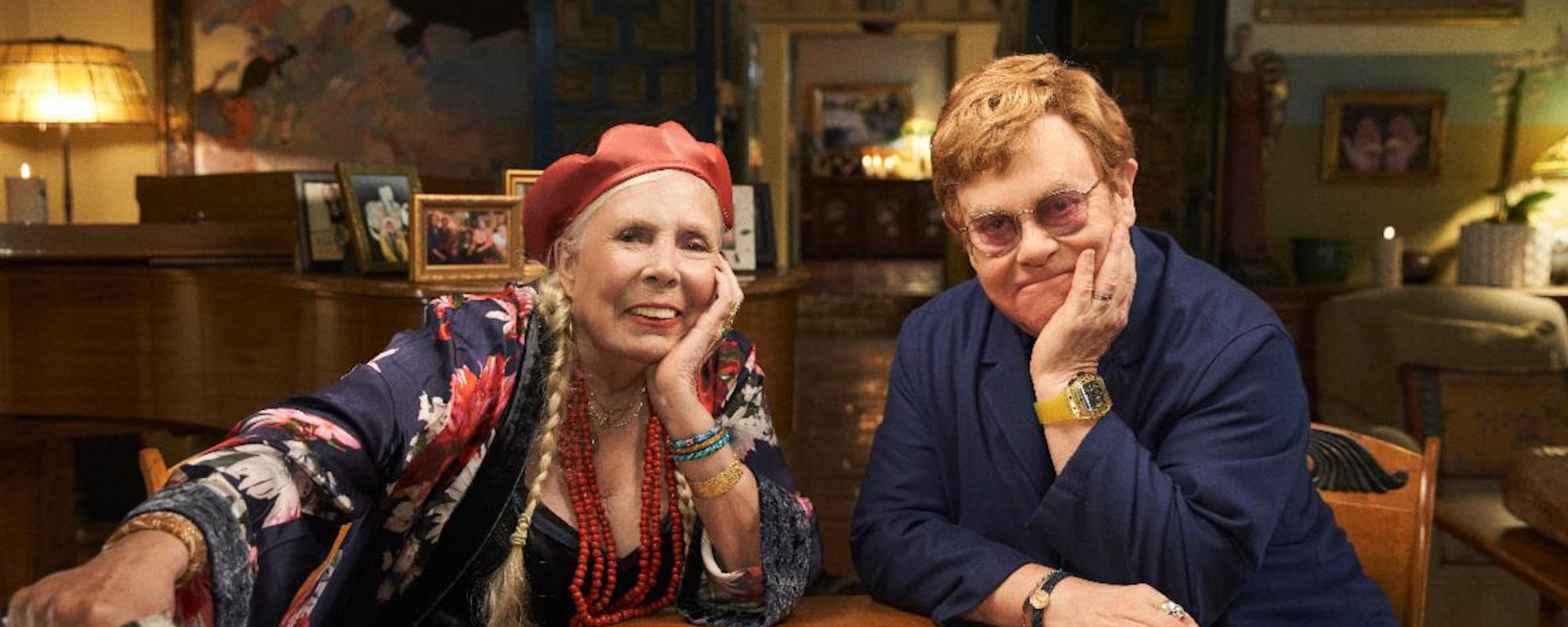 Joni Mitchell Tells Elton John About Newport Folk Festival Album, Recording in Her Bedroom and Why Chuck Berry Was the “G.O.A.T.”