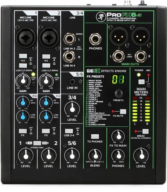 Mackie ProFX6v3 6-Channel Mixer
