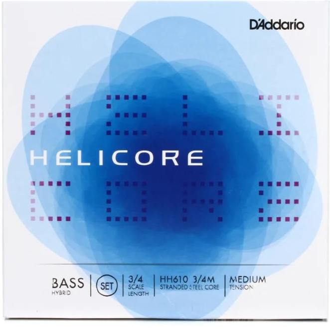 D'Addario HH610 3/4M Helicore Pizzicato Hybrid Double Bass String Set