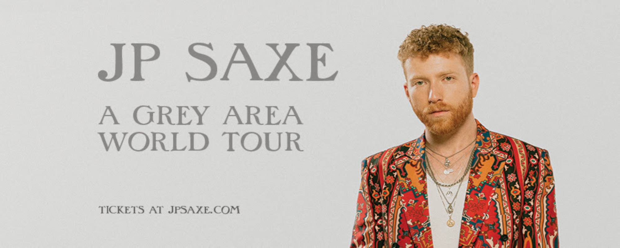 JP Saxe Announces A Grey Area World Tour in Support of Upcoming Album Release