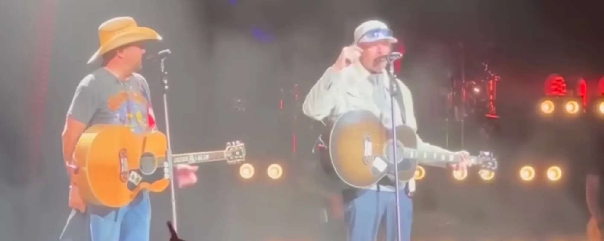 Toby Keith Makes Surprise Appearance at Jason Aldean Show
