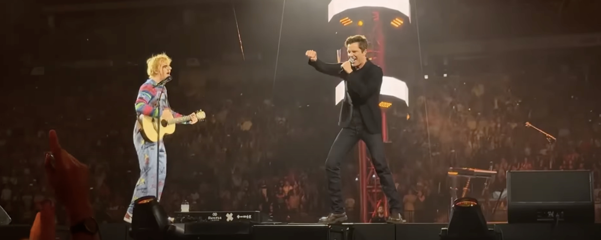 Watch: The Killers’ Brandon Flowers Joins Ed Sheeran for Surprise Collaboration In Las Vegas