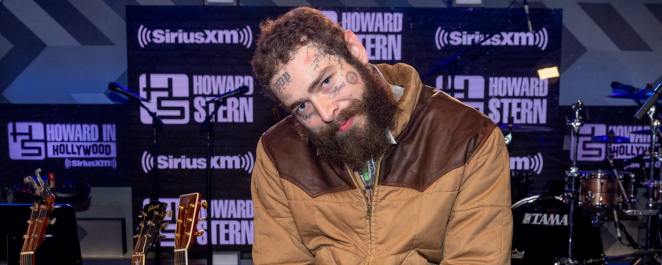 Post Malone on the Howard Stern Show set