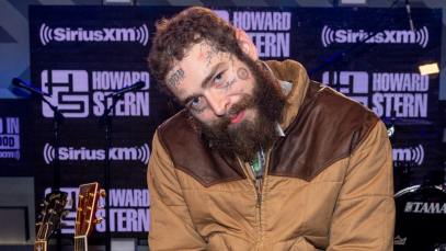 Post Malone on the Howard Stern Show set