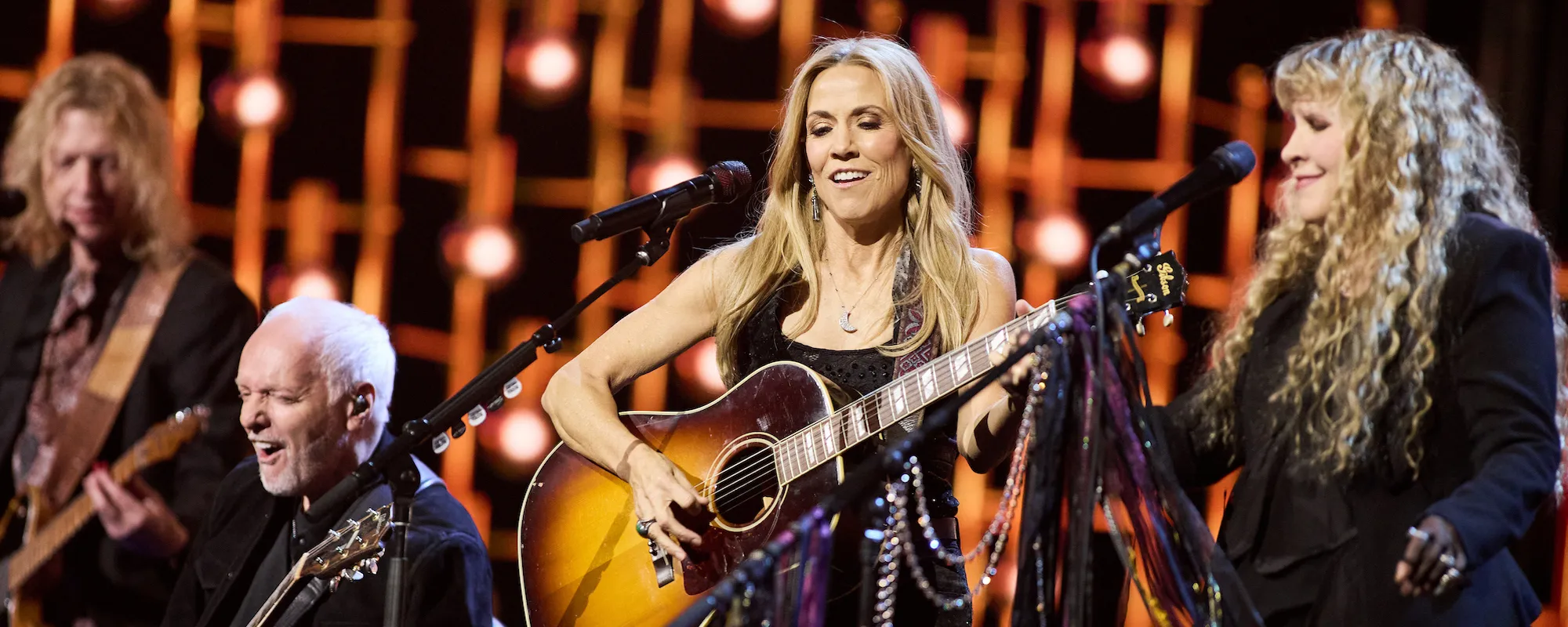 Sheryl Crow Quotes Jimmy Buffett, Joined by Stevie Nicks, Peter Frampton, Olivia Rodrigo During Rock & Roll Hall of Fame Induction
