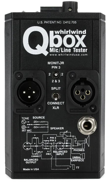 Whirlwind Qbox Mic/Line Tester
