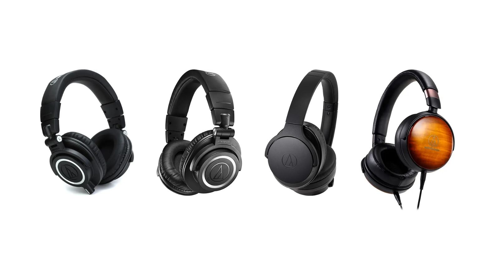  Audio-Technica ATHM50XBT Wireless Bluetooth Over-Ear  Headphones, Black : Musical Instruments