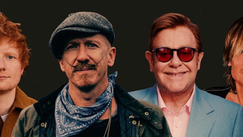 Ed Sheeran, Foy Vance, Elton John, and Keith Urban