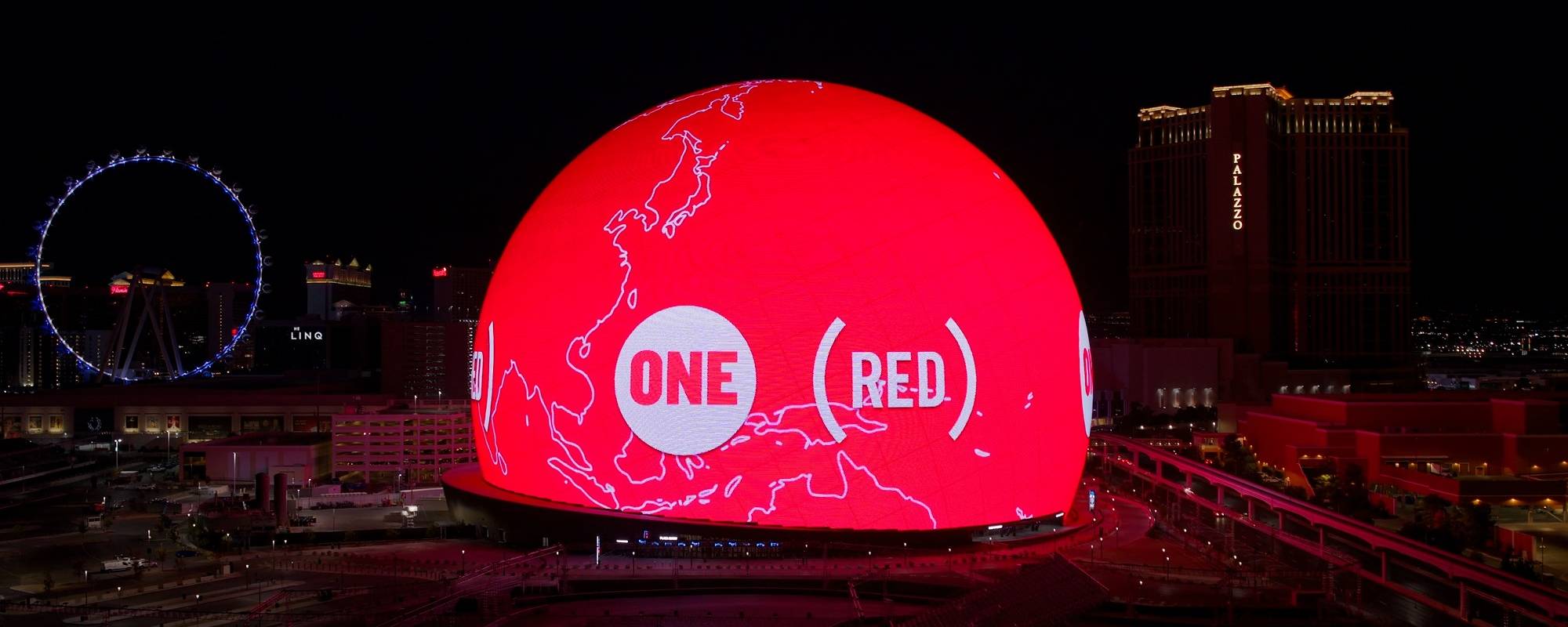 U2 Lighting Up Las Vegas’ Sphere Red Today in Honor of World AIDS Day and Bono’s (RED) Initiative