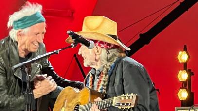 Willie Nelson and Keith Richards at The Hollywood Bowl