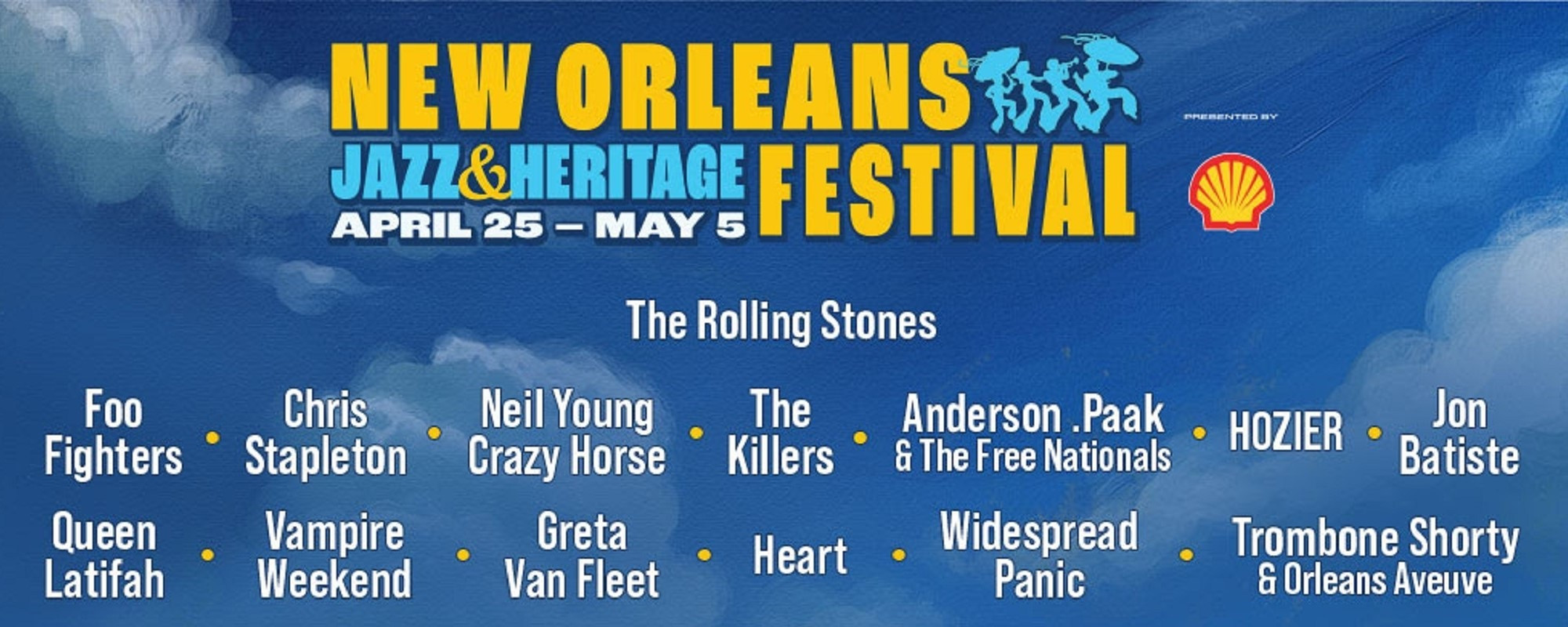 Foo Fighters, Neil Young, Chris Stapleton & More Part of Star-Packed Lineup of 2024 New Orleans Jazz Fest