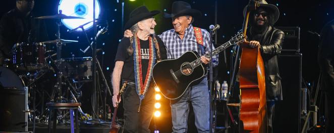 Willie Nelson and George Strait