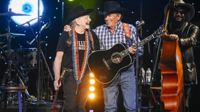 Willie Nelson and George Strait