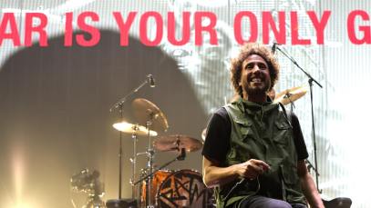 Zack de la Rocha of Rage Against the Machine