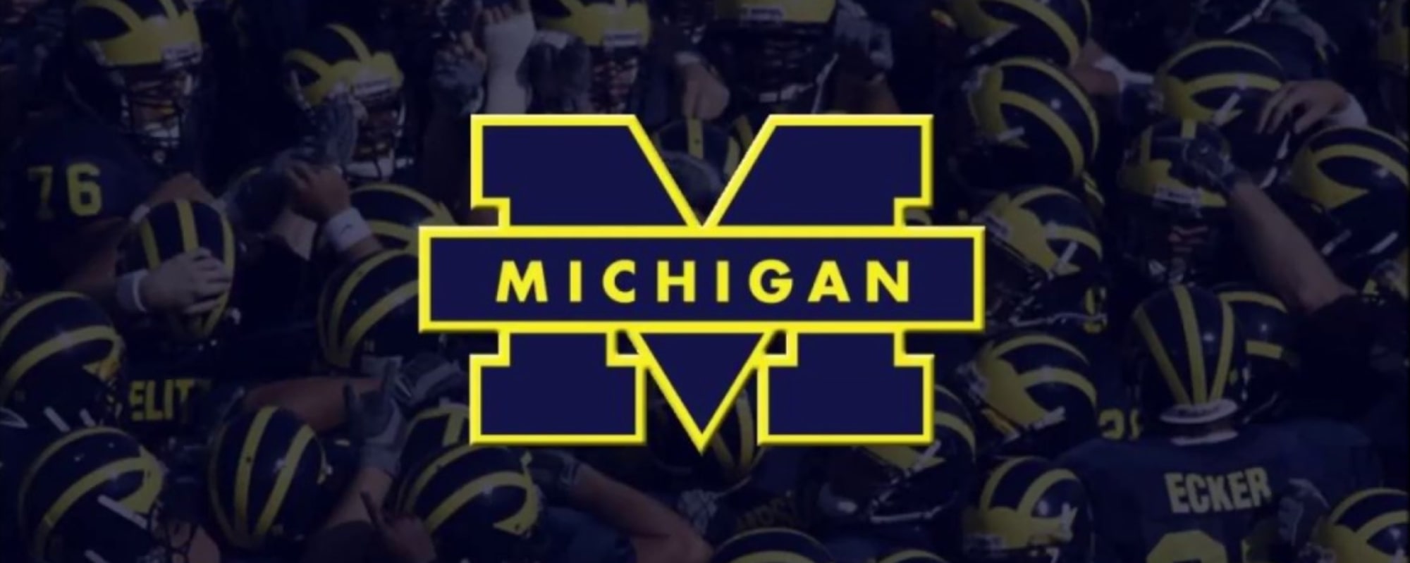 Thumbnail from a Michigan fight song video