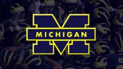 Thumbnail from a Michigan fight song video