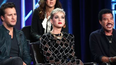 "American Idol" judges Luke Bryan, Katy Perry and Lionel Richie speak during a panel in January 2018 in Pasadena, California.