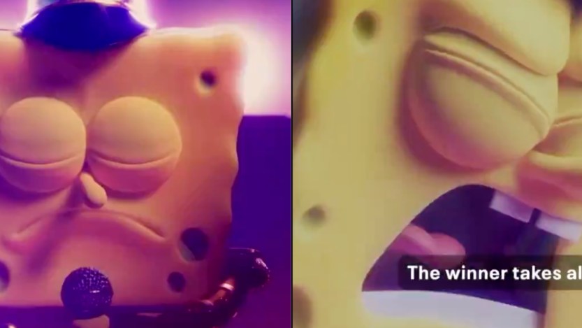 Spongebob Steals the show with "Sweet Victory" Super Bowl 2024 Performance