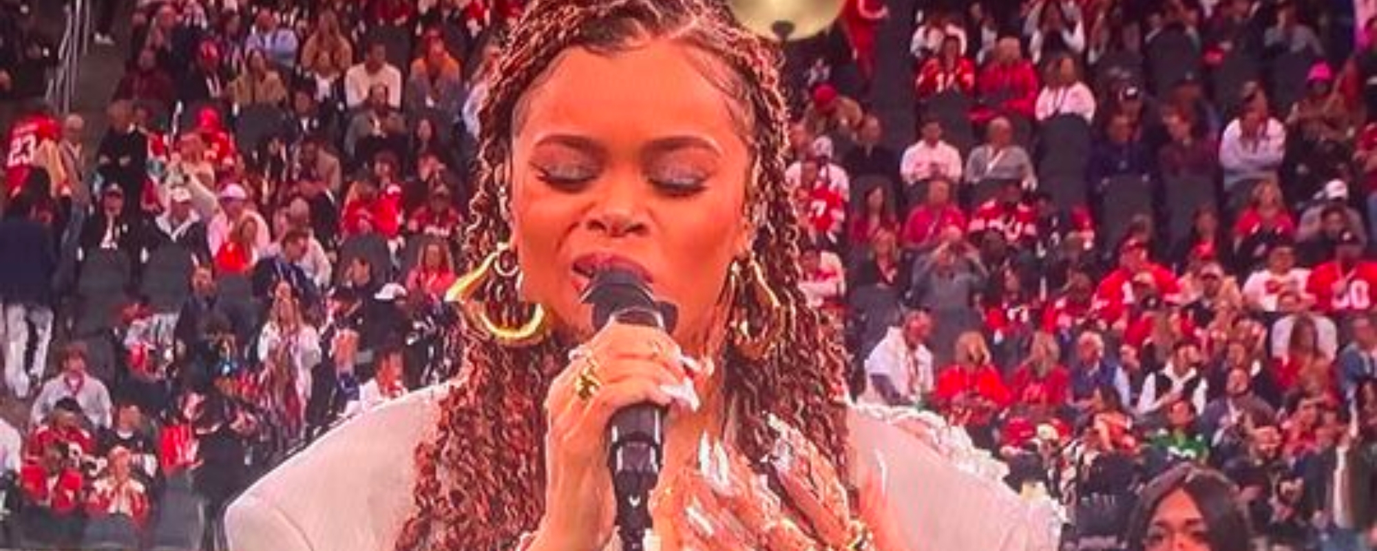 Andra Day's Super Bowl performance takes the internet by storm.