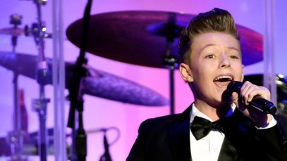 A 14-year-old Mackenzie Sol performs at the 2014 Carousel of Hope Ball.