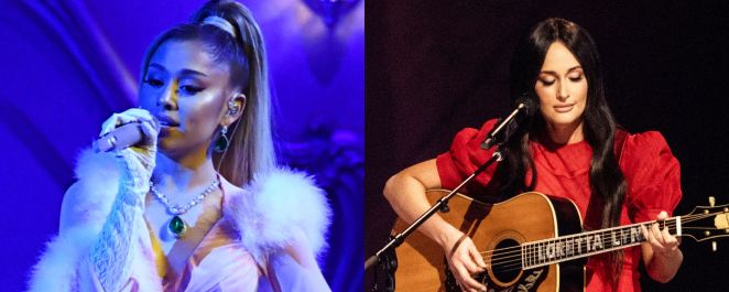 Composite image of Ariana Grande and Kacey Musgraves
