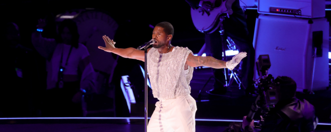 usher performing live onstage
