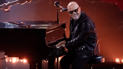 Billy Joel performing at the GRAMMYs