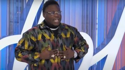 Screenshot of Odell Bunton Jr.'s American Idol performance, inspired by Jelly Roll's success.