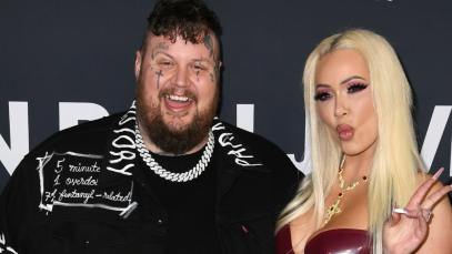 Jelly Roll and Bunnie XO attend the 2024 MusiCares Person Of The Year Honoring Jon Bon Jovi at Los Angeles Convention Center on February 02, 2024 in Los Angeles, California.