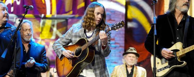 Billy Strings and artists perform onstage for the 22nd Annual Americana Honors & Awards at Ryman Auditorium on September 20, 2023 in Nashville, Tennessee.