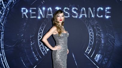 Taylor Swift attends the London premiere of "RENAISSANCE: A Film By Beyoncé" in November 2023.