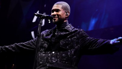 Usher performing live
