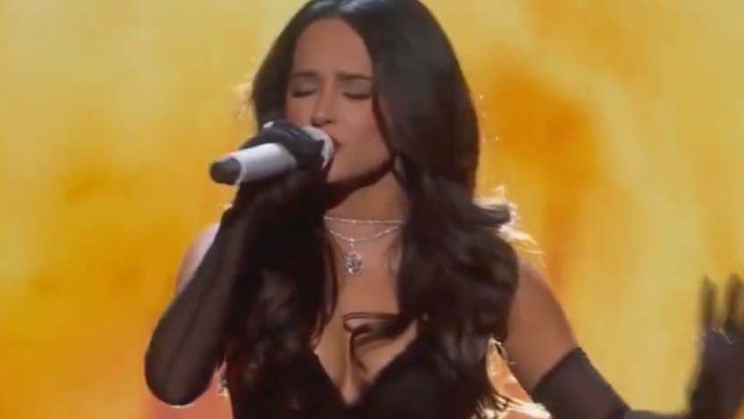 Becky G Burns up the Oscars Stage With “The Fire Inside” Performance