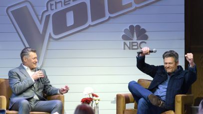 Blake Shelton during a 2019 press conference for "The Voice."