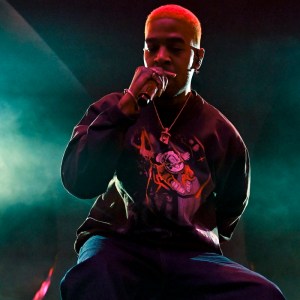 Kid Cudi performs onstage during the FanDuel Super Bowl party powered by Spotify on February 09, 2024