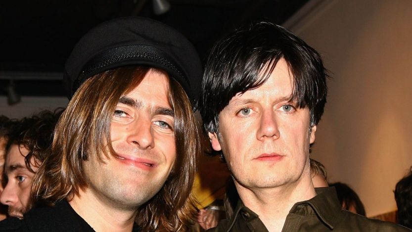 Liam Gallagher and John Squire in July 2007.