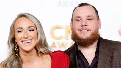 Nicole Hocking and Luke Combs at the CMA Awards in November 2023.