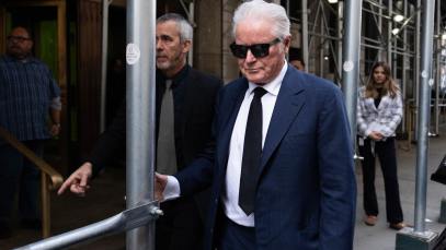 Don Henley of The Eagles leaves Manhattan Criminal Court on February 26, 2024 in New York City. A judge will continue hearing testimony in a criminal case involving the ownership of the handwritten lyrics for songs on The Eagles' "Hotel California" album.