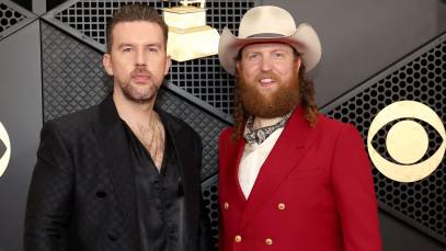 T.J. Osborne and John Osborne of The Brothers Osborne attend the 66th GRAMMY Awards at Crypto.com Arena on February 04, 2024 in Los Angeles, California.