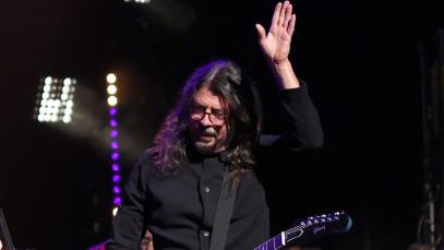 Dave Grohl performs onstage during the Eighth Annual LOVE ROCKS NYC Benefit Concert For God's Love We Deliver at Beacon Theatre on March 07, 2024 in New York City.
