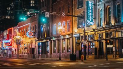 Downtown Nashville, where Riley Strain went missing.