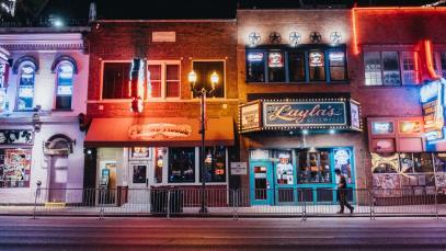 Downtown Nashville, where Riley Strain went missing