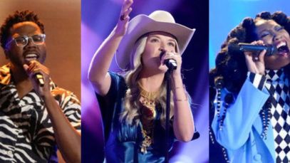 Composite image of Mecca Notea, Summer Brooke, and Ten from The Voice