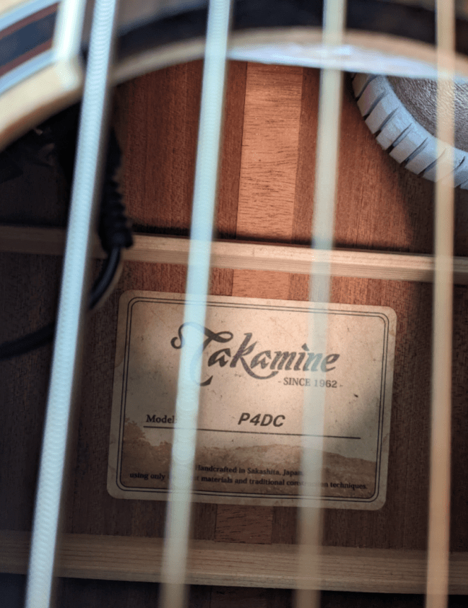 Inside of the Takamine P4DC