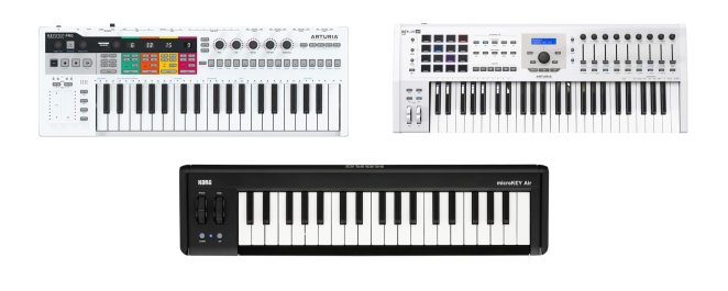 Three Keyboards for Music Production