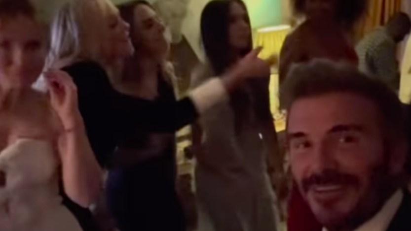 Watch David Beckham Jam Out to Spice Girls Reunion Performance for Victoria Beckham’s 50th Birthday Bash