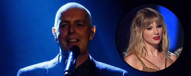 Composite image of Neil Tennant and Taylor Swift