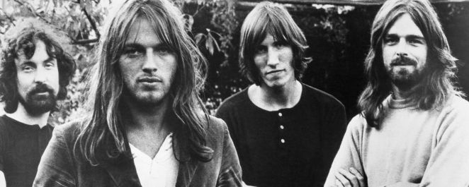 Pink Floyd members stand side by side